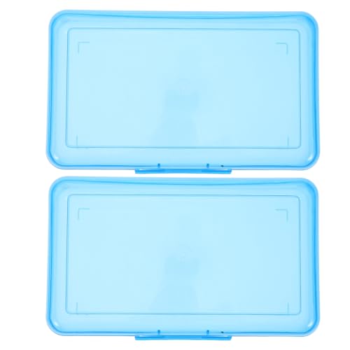 KONTONTY Federmäppchen Aus Kunststoff Große Aufbewahrungsbox Für Bastelarbeiten Organizer Für Schreibwaren Transparenter Stiftbehälter Leicht Und Robust von KONTONTY