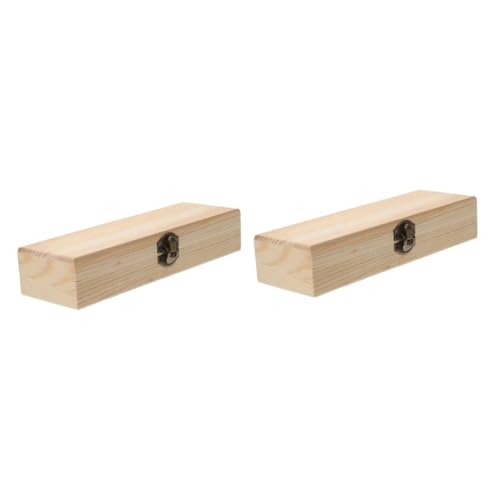 KONTONTY 2 Stücke Box Elegante Bleistift Fall Chic Schreibtisch Organizer Bleistift Box Holz Für Schule Büro Schlafzimmer KONTONTY 2 Stücke Box Elegante Bleistift Fall Chic Schreibtisch Organizer Bleistift Box Holz Für Schule Büro Schlafzimmer von KONTONTY