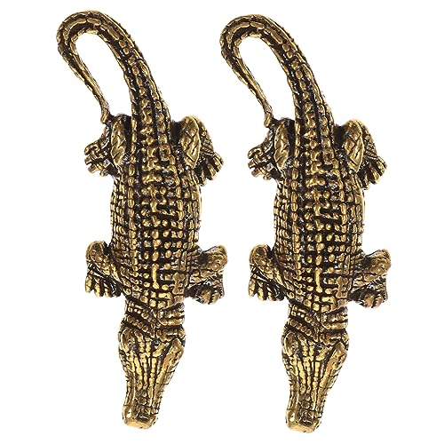KONTONTY 2stücke Messing Alligator Schlüsselanhänger Charm Robustes Schlüsselring Ornament Für Taschen Handtaschen Und Dekorative Accessoires von KONTONTY