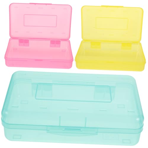 KONTONTY Federmäppchen Aus Kunststoff Tragbar Für Schüler Federbehälter Zum Malen Robust Und Praktisch von KONTONTY