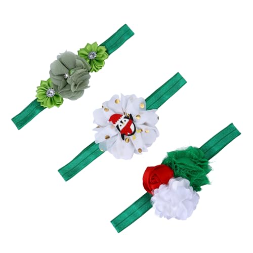 KONTONTY 3 Stück Teiliges Haarband Set Xmas Halloween Weihnachts Stirnband Elastisch Bequem für Mädchen Alltag Party Festtags Haarschmuck von KONTONTY