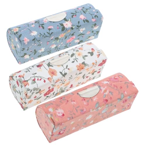 KONTONTY 3 Stück Teiliges Lippenstiftetui mit Spiegel Tragbare Kosmetikbox für Damen und Mädchen zur Aufbewahrung von Lippenstiften der Handtasche für Reisen und Alltag von KONTONTY