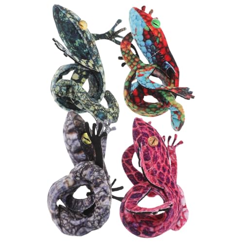 KONTONTY 4 Stück Lizard Slap Armbänder Tier Schnapparmbänder für Mitgebsel für Geburtstagsfeiern Klassenpreise und Kreative Partydekorationen KONTONTY 4 Stück Lizard Slap Armbänder Tier Schnapparmbänder für Mitgebsel für Geburtstagsfeiern Klassenpreise und Kreative Partydekorationen von KONTONTY