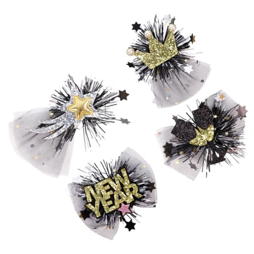 KONTONTY 4stücke Fröhliche Neujahrs-haarspangen Stilvolle Frühlingsfest-haarclip-accessoires Für Frauen Für Partys Cosplay Und Fotoshootings von KONTONTY