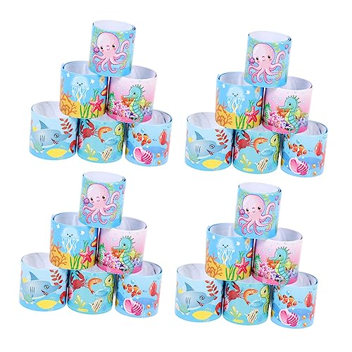 KONTONTY 40stücke Schlagarmbänder Mit Cartoon-druck Und Meereslebewesen Kinderarmbänder Spielzeug Flexibel Und Haltbar Für Partys Und Geburtstage von KONTONTY