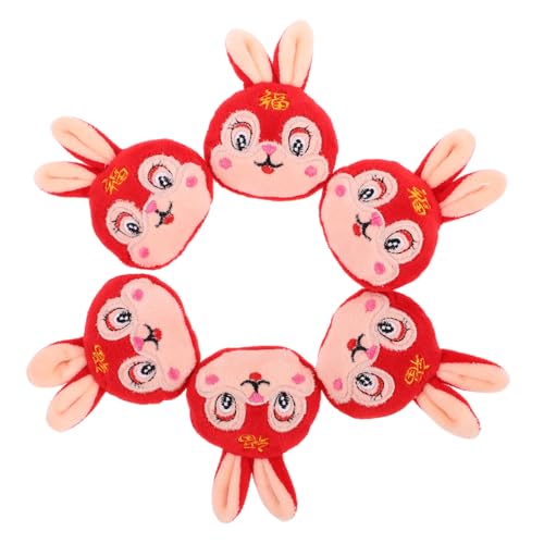 KONTONTY 6stücke Cartoon-hasen-broschen Süße Plüsch-anstecker Ostern-dekoration Kleine Stofftiere Für Mädchen Hut-accessoires Broschennadeln Für Kleidung von KONTONTY