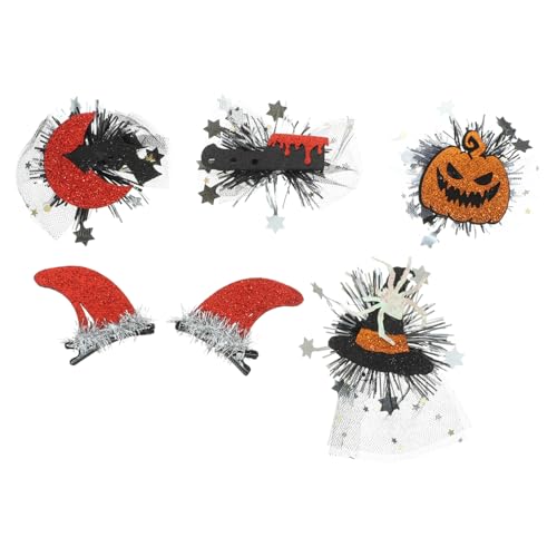KONTONTY 6 Stücke Halloween Haarclips Urlaub Festival Kopfschmuck Halloween Haar Zubehör Damen Haarschmuck von KONTONTY