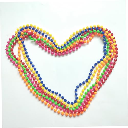 KONTONTY 6stücke Neon-perlen-halskette Für Jahre Partykleid-accessoires Zufällige Farbe von KONTONTY