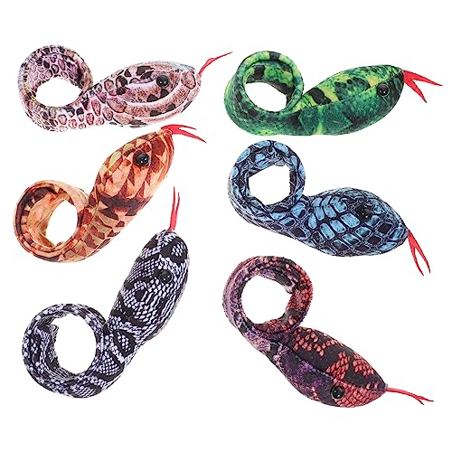 KONTONTY 6 Stück Teiliges Schlangen Schnapparmband Realistisch Gestaltetes Slap Bracelet Party Armband für Erwachsene Jugendliche Geburtstagsfeier Halloween Zubehör von KONTONTY