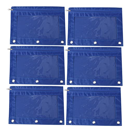 KONTONTY Transparente Dokumententasche Mit Reißverschluss 6 Stück Oxford-Taschen Für Stifte Federmäppchen Mit Fensterdesign Für Büroaufbewahrung von KONTONTY