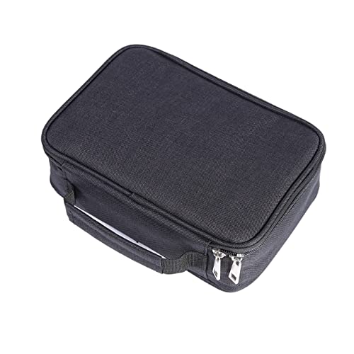 KONTONTY Federmäppchen Aus Segeltuch Quadratisch Mit 72 Löchern Für Bleistifte Radiergummis Künstlerbedarf Einfarbig Mit Tragegriff von KONTONTY