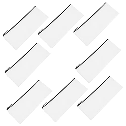 KONTONTY 8stücke Kosmetiktasche Reise Mit Reißverschluss Schminktasche Aus Canvas-Material Kleine Kulturbeutel Für Toilettenartikel Kosmetika Und Reiseaccessoires Für Fitnessstudio Und von KONTONTY