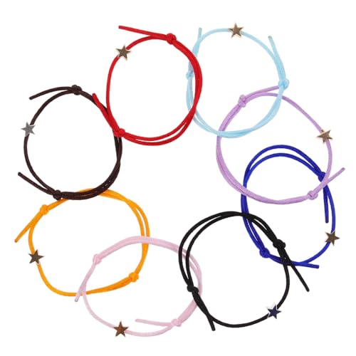 KONTONTY 8 Stück Teiliges Verstellbares Armband mit Dekorativen Sternen Handgewebte Fünf Stars für Herren und Damen Vielseitig Kombinierbar für KONTONTY 8 Stück Teiliges Verstellbares Armband mit Dekorativen Sternen Handgewebte Fünf Stars für Herren und Damen Vielseitig Kombinierbar für von KONTONTY