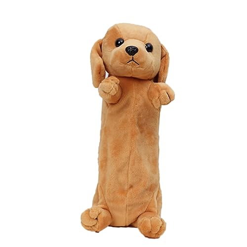 KONTONTY Hübsches Plüsch Federmäppchen Mit Welpenmotiv Kosmetiktasche Organizer Für Stifte Münzen Praktisch Und Leicht von KONTONTY