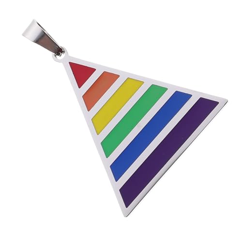 KONTONTY Herren Halskette mit Dreieck Anhänger Personalisierte Pride Halskette für Männer Robuste Metallhalskette Modischer Halsschmuck für Verschiedene Anlässe KONTONTY Herren Halskette mit Dreieck Anhänger Personalisierte Pride Halskette für Männer Robuste Metallhalskette Modischer Halsschmuck für Verschiedene Anlässe von KONTONTY