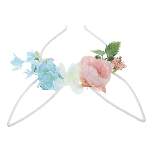 KONTONTY Ebene Haarreifen Stirnband Mit Blume Ohren Stirnband Für Kinder Erwachsene Party Cosplay von KONTONTY