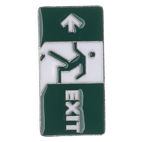 KONTONTY Exit Safety Anstecknadel für Damen und Herren Leuchtet im Dunkeln Einzigartiges Design Metall Brosche für Kleidung und Taschen Modisches Accessoire von KONTONTY