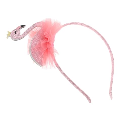 KONTONTY Flamingo Haarreif Glitzer Stirnband Nonslip Design Sicherer Sitz für Party Bühnenauftritt Hawaii Karneval Mottoparty Mädchen Accessoire von KONTONTY