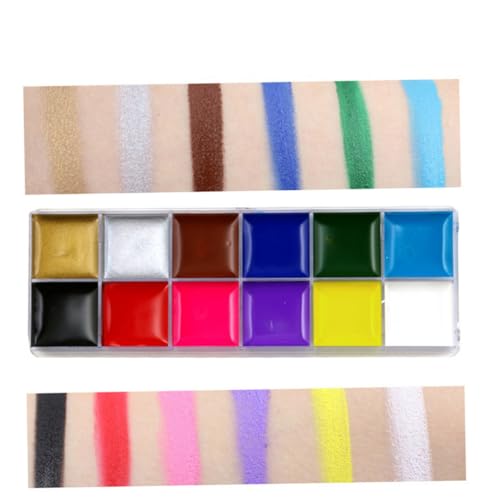 KONTONTY Gesichtsfarbe-palette Halloween Öl Gesichtsfarbe Glitzer Kinderschminke Körper Malerei Make-up-farbpalette Cosplay-make-up Gesicht Malen Schminkpalette Schminken von KONTONTY