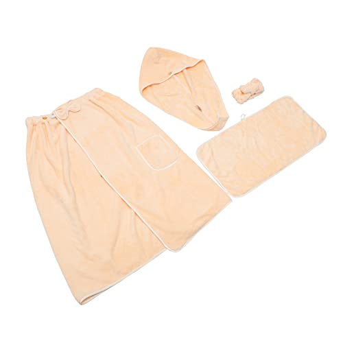KONTONTY 1 Satz Badetuch-wickel-stirnband-duschhut-handtuch-set Für Damen Mit Hohen Wasseraufnahmefähigkeit Schneller Trocknungsgeschwindigkeit von KONTONTY