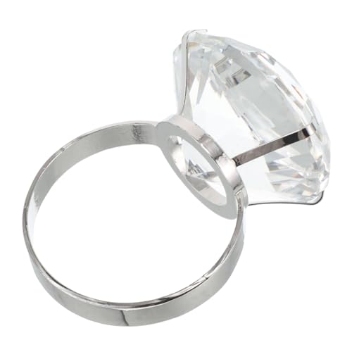 KONTONTY Hochzeitsset -Requisitenring deko der Ring hochzeitstag partyzubehör Glasring-Requisite gefälschte Verlobungsringe gefälschter Verlobungsring Trauring Legierung Transparent von KONTONTY