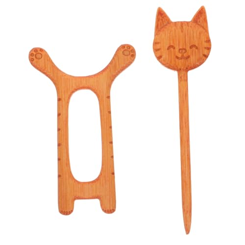 KONTONTY Holz Brosche Katze Handgefertigt mit Verspieltem Katzenmotiv Leichter Anstecker für als Schmuck für Pullover Schals und Jacken Einzigartiges Holzdesign von KONTONTY