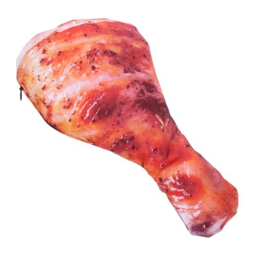 KONTONTY Hühnerbeinstiftbeutel Stifttasche süße Schminktasche Federmäppchen Plüschstiftbeutel Fuzzy Bleistiftbeutel Nettes Bleistiftkoffer Plüschstiftkoffer Stoff Brown von KONTONTY