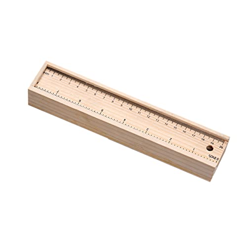 KONTONTY Holzetui Als Stiftbox Und Aufbewahrungsbox Federmäppchen Aus Robustem Holz Mit Großem Fassungsvermögen Für Schreibwaren Und Alltagsgegenstände von KONTONTY