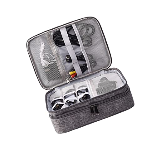 KONTONTY Lagige Reise-Aufbewahrungstasche Für Datenkabel USB-lader Kleine Elektronik Organizer Handtasche von KONTONTY