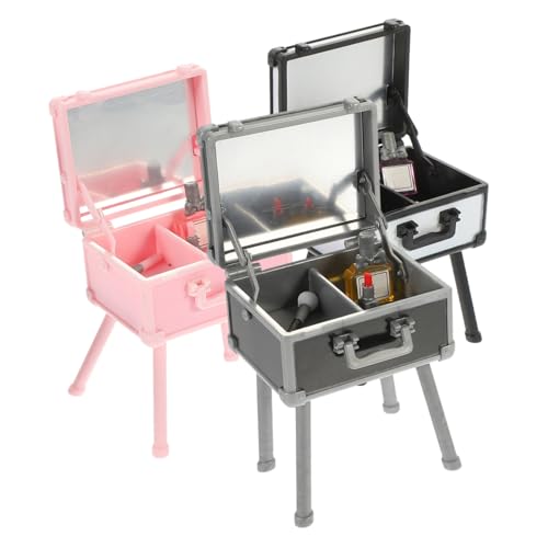 KONTONTY 3stücke Mini-Haus-schminkbox Miniatur-Szene-Ornament Puppenhaus- Lagerung Box Miniatur-schminkbox Für Modellbau von KONTONTY