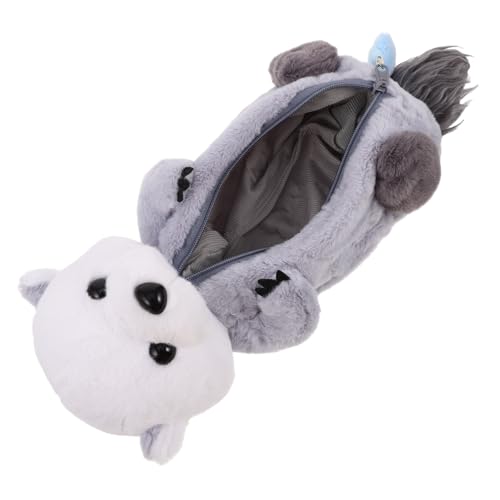 KONTONTY Niedliches Federmäppchen Plüsch Vielseitiger Stiftetui Für Schule Und Zuhause Tragbare Tier-stiftetasche Für Mädchen Und Jugendliche von KONTONTY