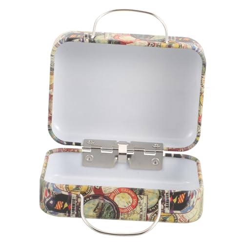 KONTONTY Retro-schmuckschatulle Vintage-aufbewahrungsbox Organizer Für Künstliche Wimpern Griff Mini-Kosmetik-aufbewahrungsbox Für Mädchen von KONTONTY