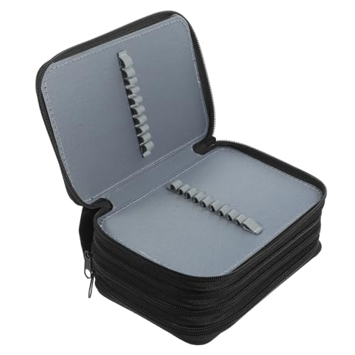 KONTONTY Mehrschichtige Bleistifttasche Mit Reißverschluss Großes Federmäppchen 72 Buntstifte Schreibwarenhalter Aus Oxford-Stoff Für Jungen Und Mädchen von KONTONTY