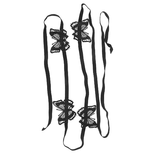 KONTONTY Schwarze Gothic Handkette mit Zarten Schmetterlingsmotiven Verstellbar aus Langlebigem Leichtes Sommer Accessoire für Frauen Vielseitig Tragbar als Handkettenschmuck von KONTONTY