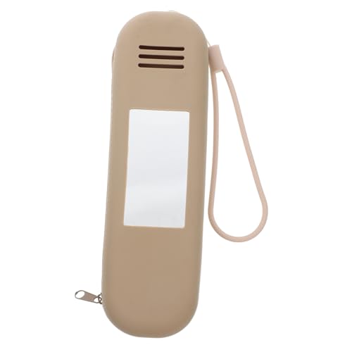 KONTONTY Silikon-Make-up-pinseltasche Mit Spiegel Reise-Make-up-Organizer Tragbare Kosmetiktasche Pinselhalter-etui Robuste Aufbewahrung Von Schönheitswerkzeugen Für Frauen Kompakte Größe von KONTONTY