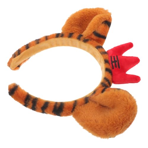 KONTONTY Tiger Ohren Haarreif Niedliches Cosplay Stirnband für Mädchen Verkleidung Zubehör für Karneval und Mottoparty mit Krone und Charmantem Design KONTONTY Tiger Ohren Haarreif Niedliches Cosplay Stirnband für Mädchen Verkleidung Zubehör für Karneval und Mottoparty mit Krone und Charmantem Design von KONTONTY