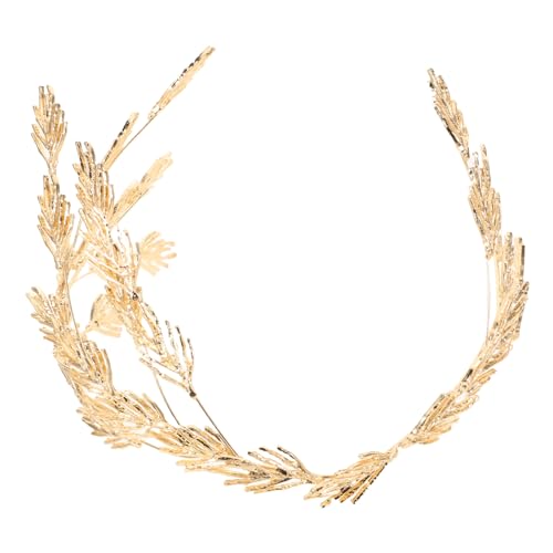KONTONTY Verstellbare Braut Haarkrone aus Legierung mit Goldenem Blattdesign Elegantes Vintage Haaraccessoire für Frauen Geeignet für Hochzeiten Partys Festivals und Brautjungfern von KONTONTY