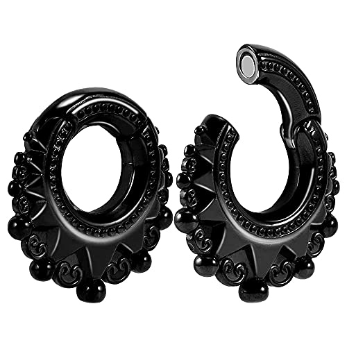 KOOBODY 0g (8mm) Edelstahl Magnetische Ohrhänger Gewicht Zum Dehnen von Ohrläppchen Frauen Männer Baumeln Plugs Tunnel Piercing Schmuck Kit von KOOBODY