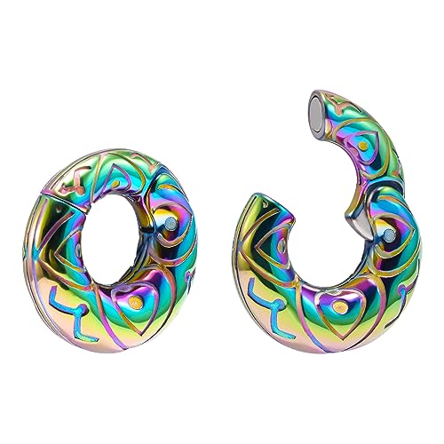 KOOBODY 0g (8mm) Edelstahl Magnetische Ohrhänger Gewicht Zum Dehnen von Ohrläppchen Frauen Männer Baumeln Plugs Tunnel Piercing Schmuck Kit von KOOBODY