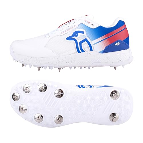 Kookaburra Unisex KC 1.0 Spike Cricketschuh, weiß blau rot von KOOKABURRA