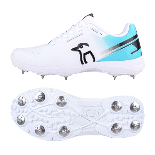 Kookaburra Unisex Kc 3.0 Spike Cricketschuh, Weiß Aqua von KOOKABURRA