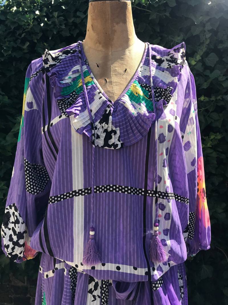 Traumhaftes Kleid Von Legendären 80Er Jahre Designer Diane Freis von KOOKOOVintageShop
