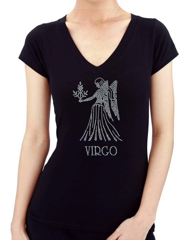 sternzeichen-Jungfrau - Gestüt Horoskop Bling Funkelnden Frau Mädchen Tshirts Spitze T-Shirt Dame Hemden sternzeichen-Jungfrau - Gestüt Horoskop Bling Funkelnden Frau Mädchen Tshirts Spitze T-Shirt Dame Hemden von KOOLNOMAD