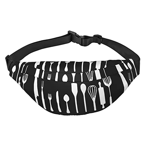 Choose Your Weapon Printed Casual Crossbody Fanny Pack Herren und Damen 3 Zipper Interlayer Adjustable Belt Running Outdoor Travel Essentials, Schwarz, Einheitsgröße von KOOLR