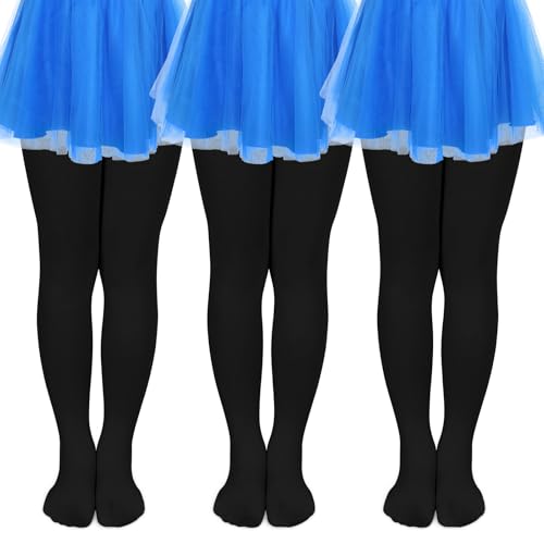 KOOOGEAR 3 Stück Ballettstrumpfhose Mädchen (Gr.110-165) kein Kratzen und Rutschen, äußerst strapazierfähig Strumpfhose fürs Kinder Ballett von KOOOGEAR