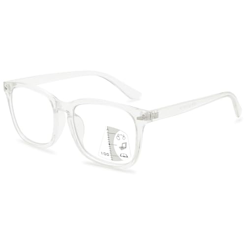 KOOSUFA Gleitsicht Lesebrille Gleitsichtbrille Progressive Multifokus Herren Damen Anti-Blaulicht Lesebrillen Klassische Lesehilfe Sehhilfe Arbeitsplatzbrille Durchsichtig, 3.5 von KOOSUFA