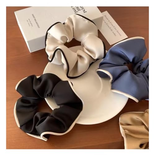 Seiden-Satin-Haargummis – Seiden-Haargummis, keine Beschädigung, elastische Pferdeschwanz-Halter für Frauen und Mädchen, Satin-Seiden-Haargummis für Haar, 4 Stück Seiden-Satin-Haargummis – Seiden-Haargummis, keine Beschädigung, elastische Pferdeschwanz-Halter für Frauen und Mädchen, Satin-Seiden-Haargummis für Haar, 4 Stück von KOOYORK
