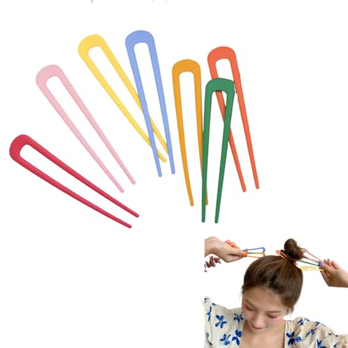U-förmige Metall-Haarnadeln, schicke, minimalistische französische Haarnadel, Stil Haarnadeln, mehrfarbige Haarnadeln für mühelose, elegante, bunte Damen-Haar-Accessoires U-förmige Metall-Haarnadeln, schicke, minimalistische französische Haarnadel, Stil Haarnadeln, mehrfarbige Haarnadeln für mühelose, elegante, bunte Damen-Haar-Accessoires von KOOYORK