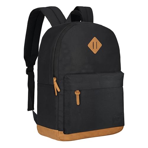 KOPHLY Großer Handgepäck Reise Laptop Rucksack für Damen und Herren, Schulrucksack, Klassischer Rucksack für Uni, Arbeit, Reiserucksäcke(Schwarz, 18 inches) von KOPHLY