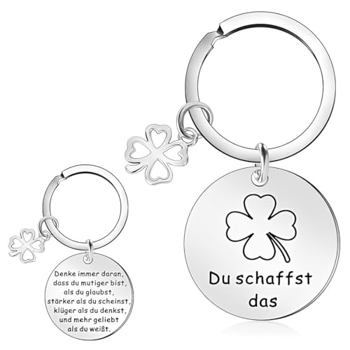 KOQAIIZ Glücksbringer Schlüsselanhänger Motivationsgeschenke Mutmacher Geschenk Schlüsselanhänger Aufmunterung Geschenk für Freundin Freund Kollegen Kollegin Geburtstag von KOQAIIZ